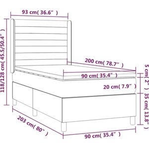 vidaXL-Boxspring-met-matras-stof-donkerbruin-90x200-cm