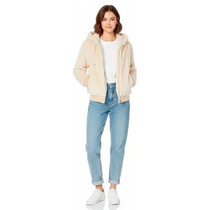 Guess - Lucrezia - Jas - Beige - Casual - Synthetisch - Lange Mouwen