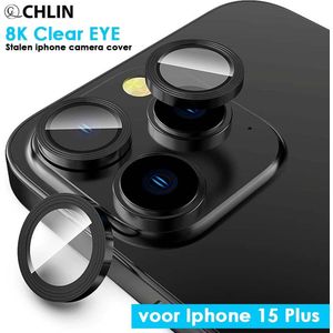 CL Chlin 8K ClearEye iPhone 15 Plus Camera Lens Protector - 9H Sterkte