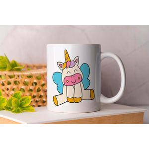 Mok Unicorn - Unicorn - Cupcake - cute - Gift - cadeau - kleurrijk - colorful - Girl - meisjes - Heart - Hart