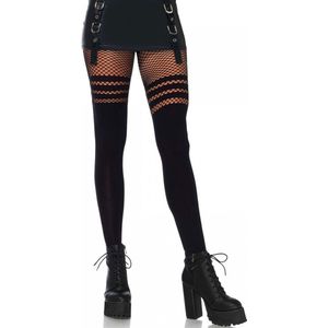 Pantyhose with fishnet stripes