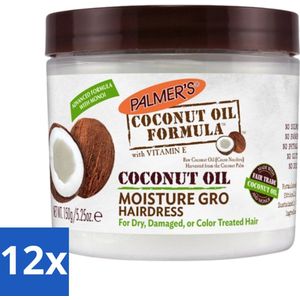Palmers - Coconut Oil - Crèmespoeling - 150 ml - Voordeelverpakking - 12 stuks