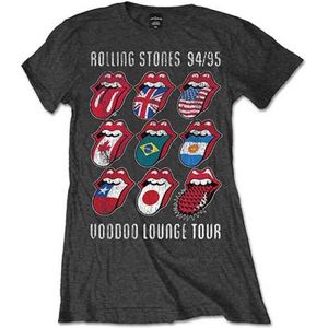 The Rolling Stones - Voodoo Lounge Tongues Dames T-shirt - M - Grijs