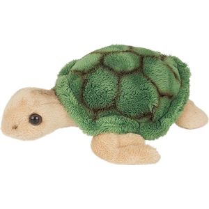 Pluche kleine knuffel dieren Zeeschildpad van 15 cm - Speelgoed knuffels zeedieren - Leuk als cadeau