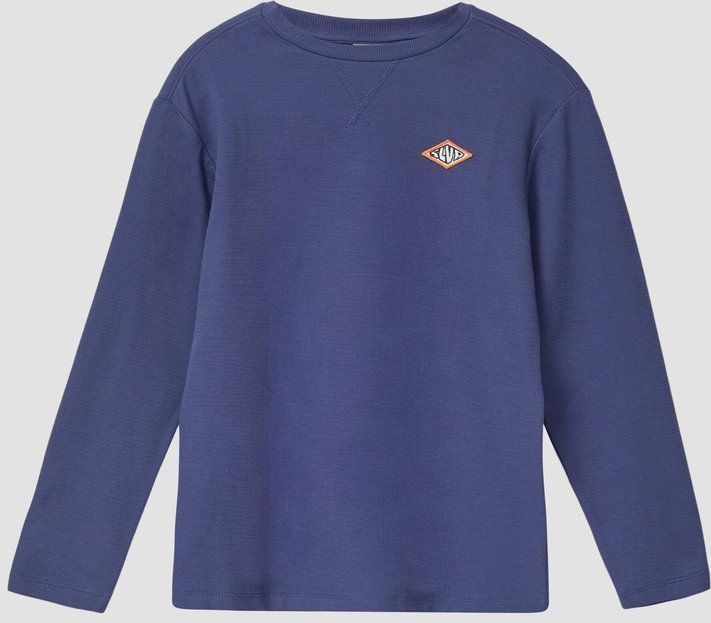 T-shirt - Lange Mouwen - Gestructureerde Top - Zware Jerseystof