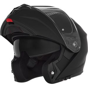 Nox Systeemhelm met Zonnevizier | Scooterhelm & Motorhelm & Brommerhelm | ECE 22.06 goedgekeurd | Lichtgewicht 1650 gram | Inclusief Opbergzak | Mat Zwart - M