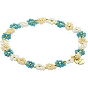 Nieuwe Collectie - Biba - Armband - Bloemen - Facet - Blauw