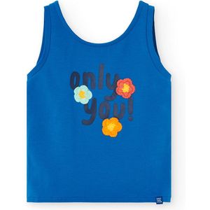 Boboli Stretch Knit Mouwloos T-shirt Blauw 12 Years Meisjes