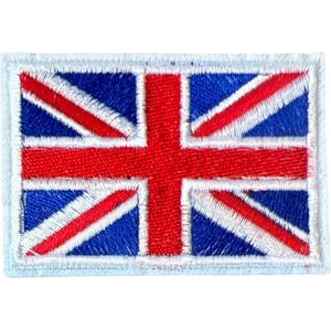 Vlag England Great Britain Strijk Embleem Patch 7.3 cm / 5.1 cm / Blauw Rood Wit