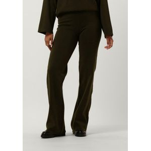 Another Label Varit Knitted Pants Dames - Chino - Pantalon - Donkergroen - Maat XS/S