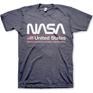 NASA Heren Tshirt -S- United States Blauw