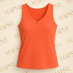 Stella Fiora Travel Top – Koraal Mouwloze Top met V-Hals (S t/m XXL)