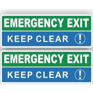 Jerma-Emergency exit keep clear stickers-