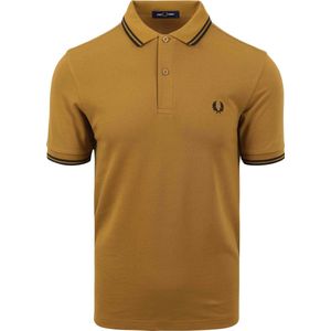 Fred Perry - Polo M3600 Okergeel - Slim-fit - Heren Poloshirt Maat L