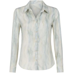 Blouse met Blauwe Tie-Dye Print