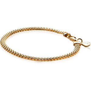 ZINZI zilveren fantasie armband geel verguld 18,5cm ZIA878G