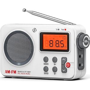 Equivera Noodradio - Noodradio - Transistor Radio - Emergency Radio - Survival Radio - Oorlog Radio - Radio voor Rampen - Draagbare Radio - Noodverlichting - AM/FM-Radio - Oplaadbare Batterij - USB-bron - Noodlader Telefoon