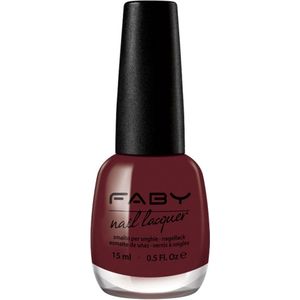Faby Nagellak Red At Night Dames 15 Ml Vegan Donkerrood