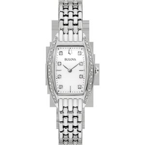 Bulova Diamond Horloge - Bulova dames horloge - Zilver - diameter 24.5 mm - roestvrij staal