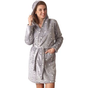 Cocodream dames badjas fleece - Dots