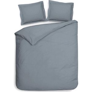 Heckett & Lane Stripe Dekbedovertrek - Litsjumeaux - 240x200/220 cm - Colonial Blue