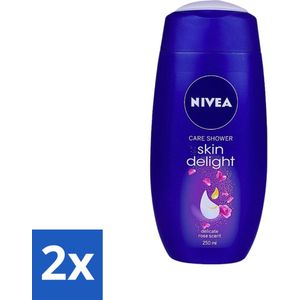Nivea - Douchegel - Skin Delight Delicate Rose - 250 ml - Voordeelverpakking - 2 stuks