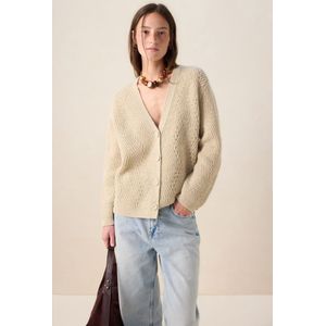 Sissy-Boy - Wit gebreid lurex vest