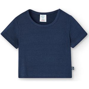 Boboli 498034 T-shirt Met Korte Mouwen Blauw 4 Years Meisjes