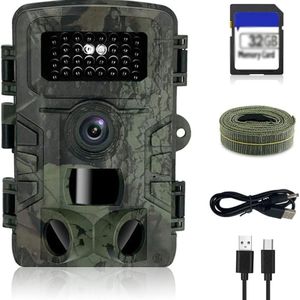 Equivera Wildcamera voor Buiten - Wildcamera met Nachtzicht - WiFi - Hoge Resolutie - Waterdicht - Wild Camera - Premium
