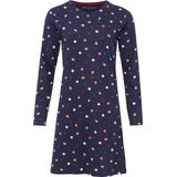 Happy Shorts Dames Kerst Pyjama Nachthemd Gingerbread Donkerblauw - Maat L