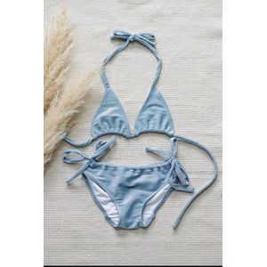 Meisjes zwemkleding- Meisjes bikini - Sparkling Blue - maat 98/104