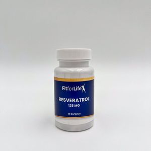 Fit for Life Resveratrol - 60 vegetarische capsules - Natuurlijk anti-oxidant afkomstig uit planten - Ook geschikt voor veganisten - Voor het behoud en bescherming van gezonde cellen en weefsels in het lichaam