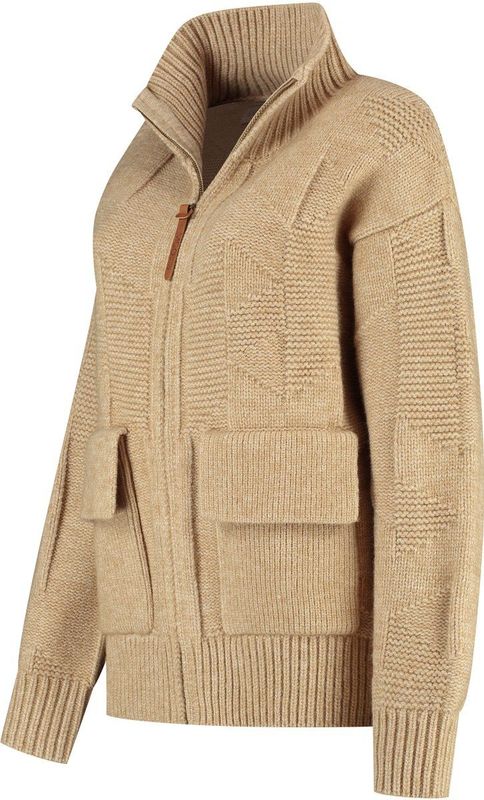 MGO - Tamar - Outdoorvest - Zand - Grof Gebreid