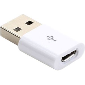 DW4Trading Adapter USB A Male naar Micro USB Female - Verloop - Wit