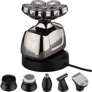 Carewat Glad Pro - Scheerapparaat Mannen - Elektrisch 6-in-1 - Hoofd & Gezicht - Nat & Droog - Trimmer & Tondeuse - Draadloos Opladen