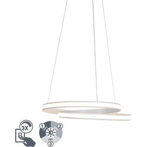 QAZQA rowan - Moderne LED Hanglamp - 1 lichts - Ø 550 mm - Wit - Woonkamers-sSlaapkamers-sKeuken
