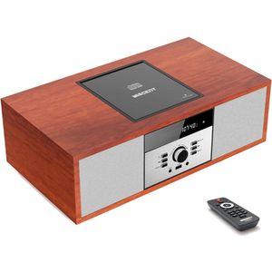 Thuys - Vintage Bluetooth Micro HiFi Systeem – Nostalgische Stereo-installatie – Bruin