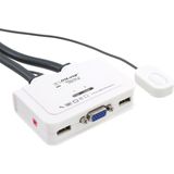 USB KVM-Switch - 2-Poorts - Met Audio- en Microfoonschakelfunctie