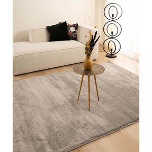 Velours vloerkleed - Flair grijs 160x230 cm