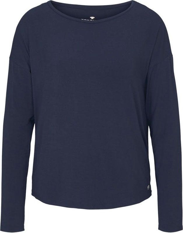 TOM TAILOR - Loungewear Shirt - Donkerblauw - Lange Mouw