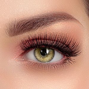 Beauty® kleurlenzen - Vegas Hazel Brown/Green - jaarlenzen met lenshouder - groen/bruine contactlenzen