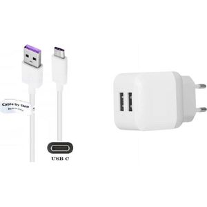 OneOne 2.1A lader + 1,0m USB C kabel. Universele oplader adapter en een prima niet origineel snoer. Past op Kobo (Rakuten) eReader Elipsa, Elipsa 2E, Sage, Libra 2, Clara 2E - Kindle (Amazon) Scribe