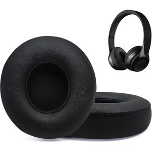 Replacement Ear Pads for Beats Solo 2 and Solo 3 Wireless Headphones, Ear Pads, Ear Pads, Soft Protein Leather Cover, Black