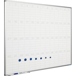 Planbord Softline profiel 8mm Jaaroverzicht - Jaarplanner - Weekplanner - Dagplanner - 90x120cm