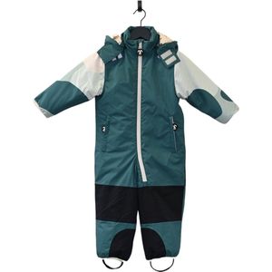 Ducksday - winterpak - kind - Sneeuwpak - warm - waterdicht - winddicht - unisex - Donkergroen - maat 98/104