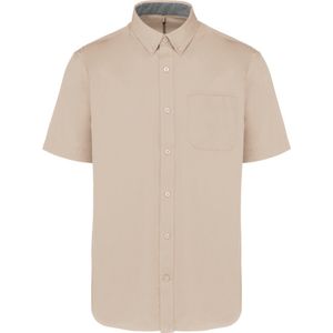 Herenoverhemd 'Ariana III' Korte mouwen Zandkleur - 4XL