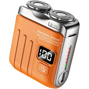 Reiselektrische scheerapparaat 8000RPM Koffervorm Waterdicht Snorrenscheerapparaat Digitaal display Baardtrimmer USB Hotel, 5x2,5x6cm