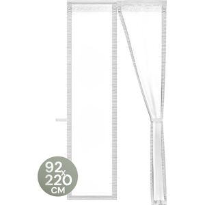O'DADDY® Deurgordijn Deluxe FIBER - Magnetisch Vliegengordijn - Voor Nieuwbouw en Standaard Deuren - Eenvoudige Installatie - Deurhor Wit - 92x220 cm