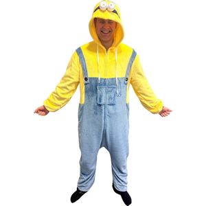 Carnavalskleding - Onesie - Kostuum - Blauw / Geel - Heren - L - 171 - 185 cm - Verkleed als Minion