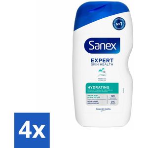 Sanex - Douchegel - Expert Skin Health Hydrating - Hydrateert de Huid - 400 ml - Voordeelverpakking - 4 stuks